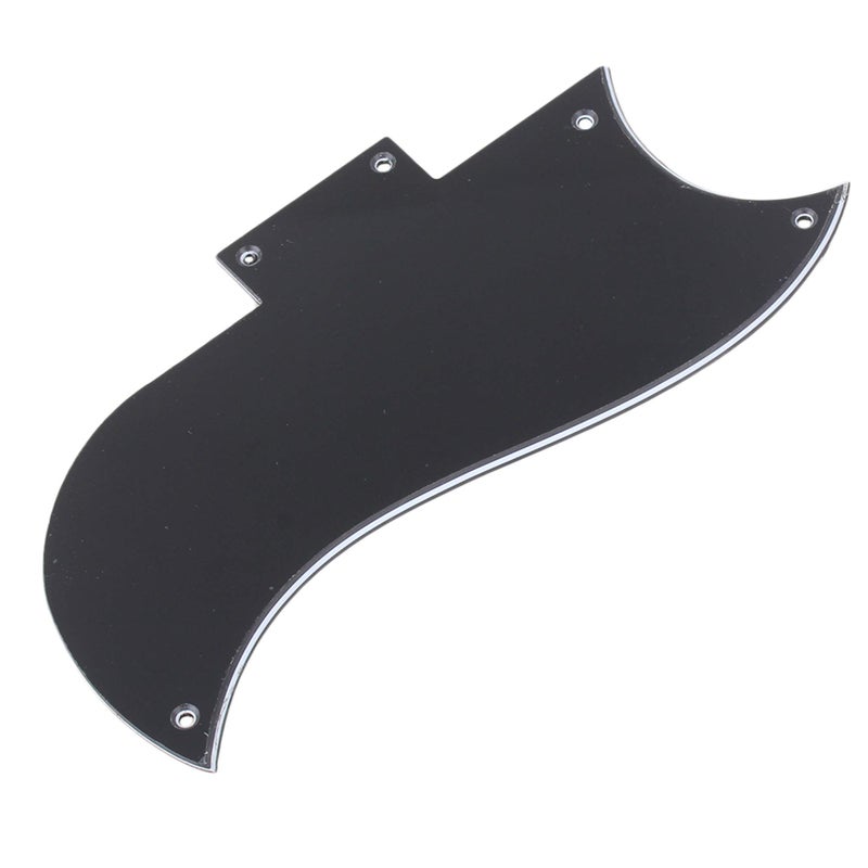 Homeswitch logyues Guitar Pickguard Three-layer Black Plastic Pickguard Replacement for SG Guitar High-pressure Easy to Install and Replace - Image 3